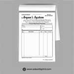 Single Color Bill Book - Invoice Book - Ads with Print