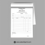 Single Color Bill Book - Invoice Book - Ads with Print