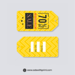 Spot UV Garment Tags - Ads with Print