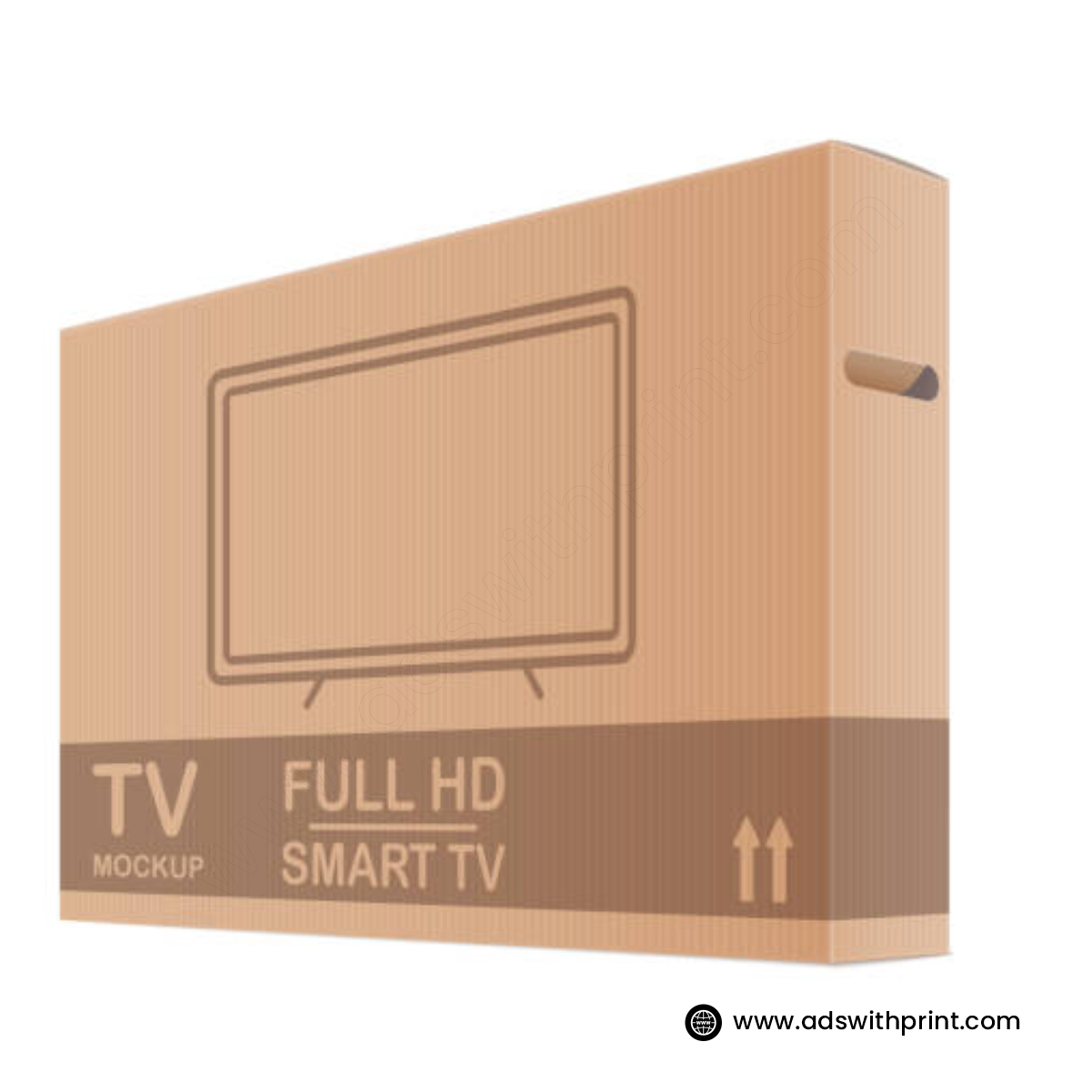 LED TV Courgated Box _ 02_ Ads with Print TV Boxes - Ads with Print