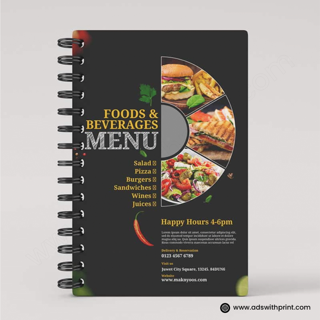 Menu Book Printing or Menu Book Printing Near me