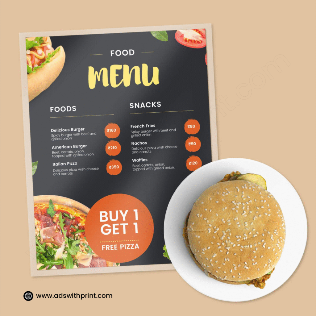 Menu Card Printing and Menu Card Printing Near me