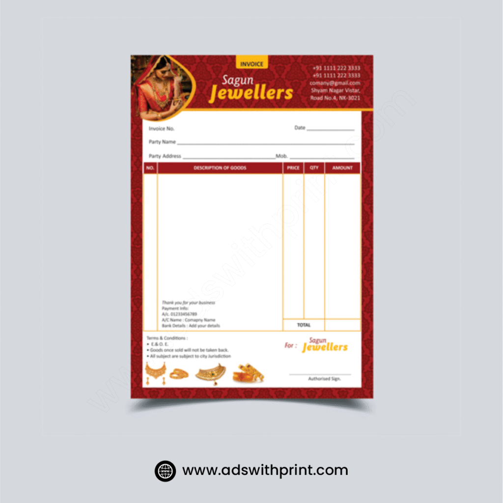 Multicolored Bill Book - Invoice Book