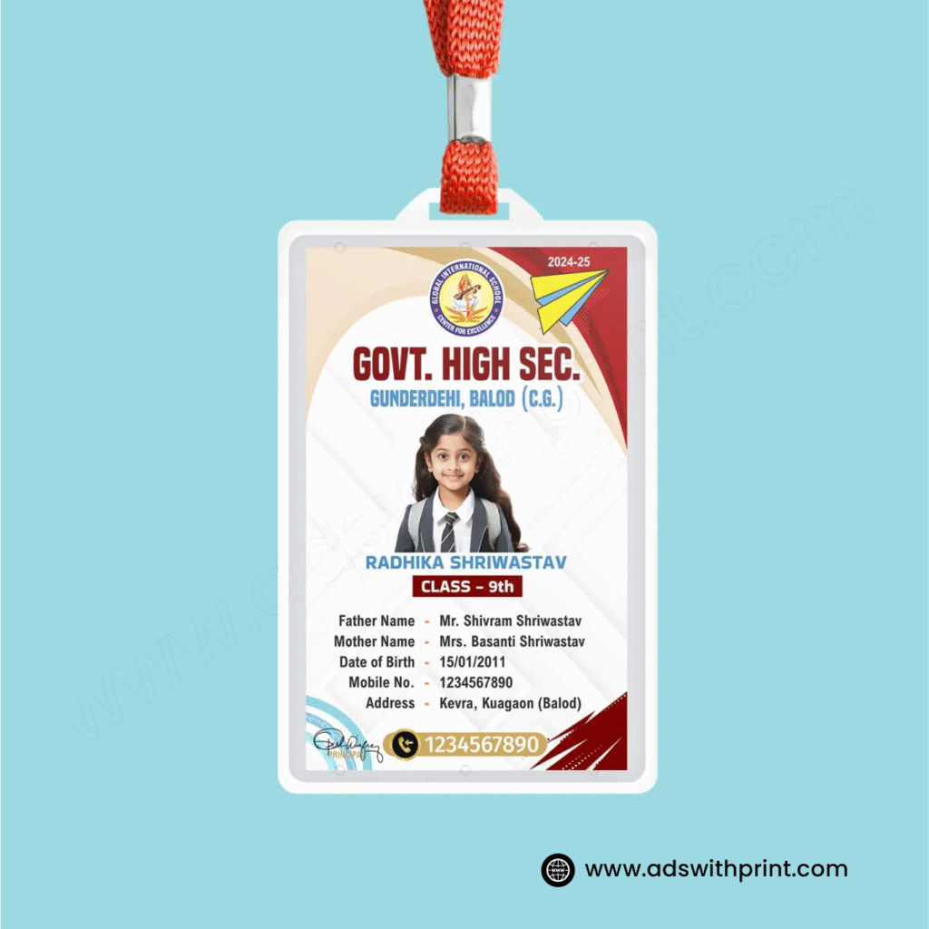 School Identity Card - Identity Card - Id card Printing - Ads with Print