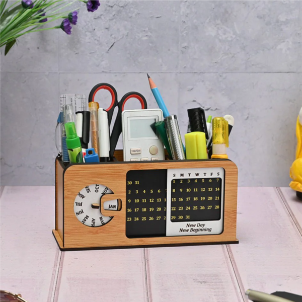 Desk Organizer with Lifetime Calendar