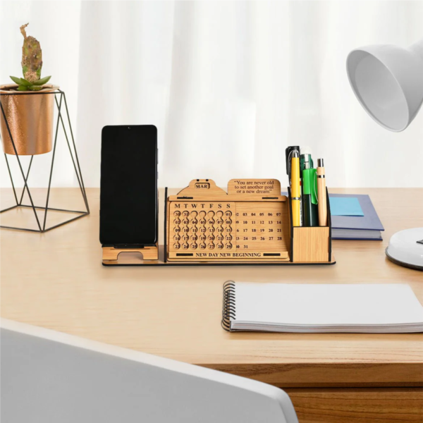 Lifetime Calendar With Desk Organizer